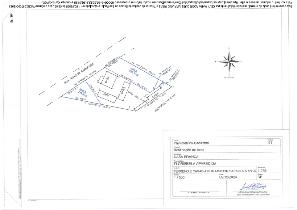 Terreno de 657m² em Leilão — Rua Amador Saragoza, nº 200, Nazaré, Casa Branca