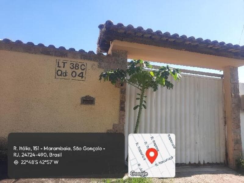 Casa em leilão extrajudicial em Guaxindiba, São Gonçalo — Rua Itália, nº 390, LT 38 QD 4