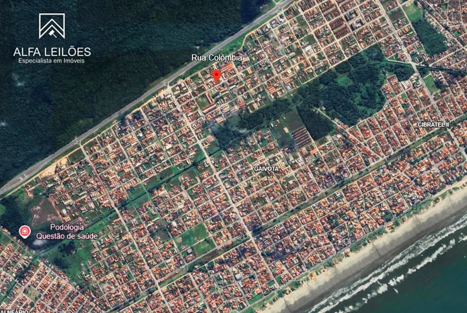Terreno em leilão judicial em Itanhaém — Rua Colômbia, Lote nº 01 da Quadra 203