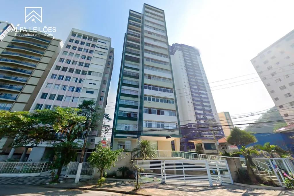 Apartamento em leilão judicial em Itararé, São Vicente — Avenida Manoel de Nóbrega, n° 589, apto 2B