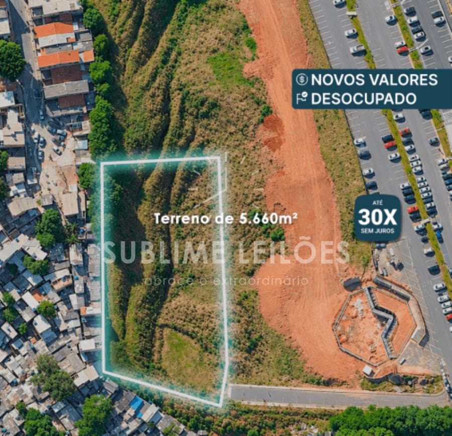 Terreno em leilão judicial em São Pedro, Osasco — Rua da Alegria, s/n