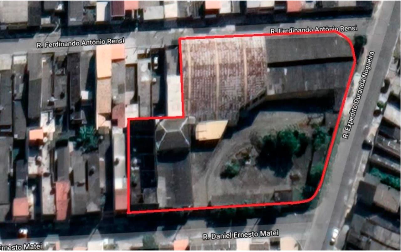 Terreno de 282m² em Leilão — Rua Fernando Antônio Rensi, s/nº - Lote 36 - Quadra 12, Cidade Miguel Badra, Suzano