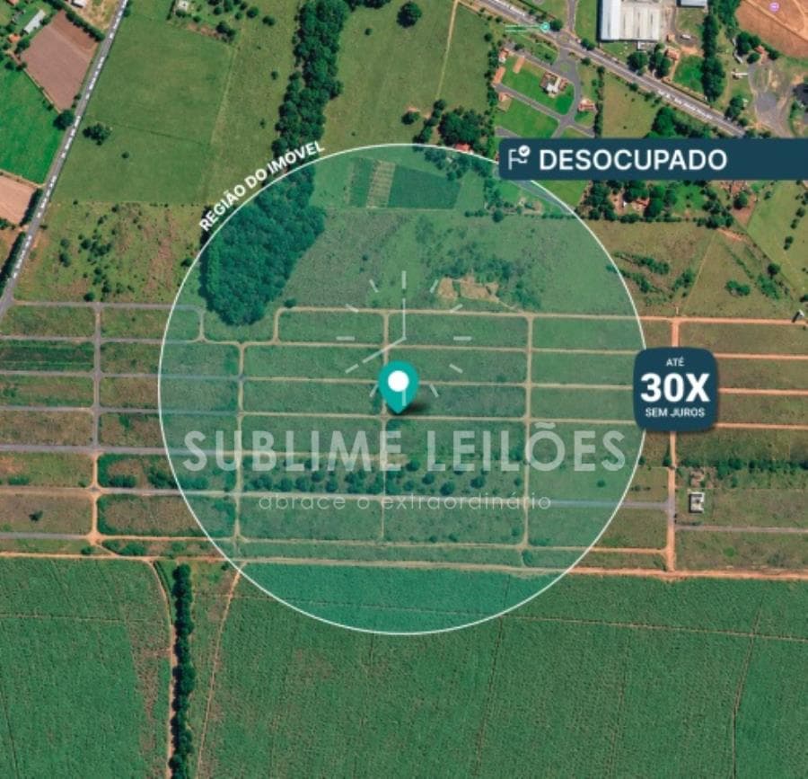Terreno de 242m² em Leilão — Rua Izabel Fresneda Carmona, s/n, Centro, Guaiçara