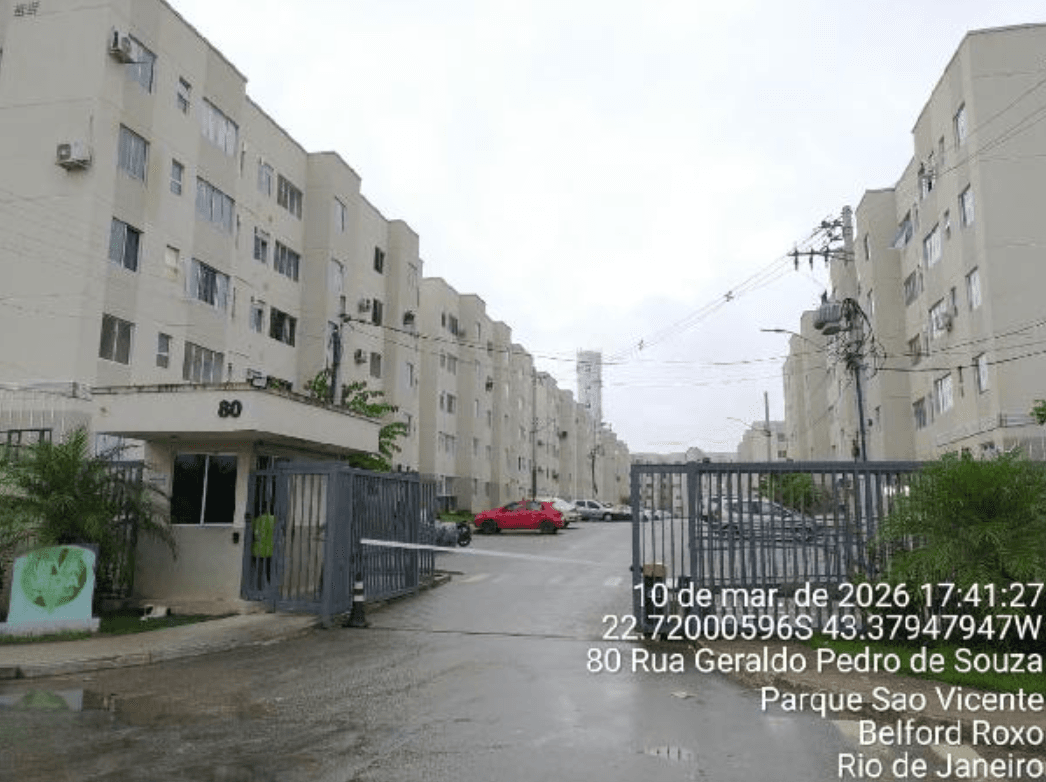 Apartamento de 41m² em Leilão — Rua Sargento Geraldo Pedro de Souza, nº 200, São Vicente, Belford Roxo