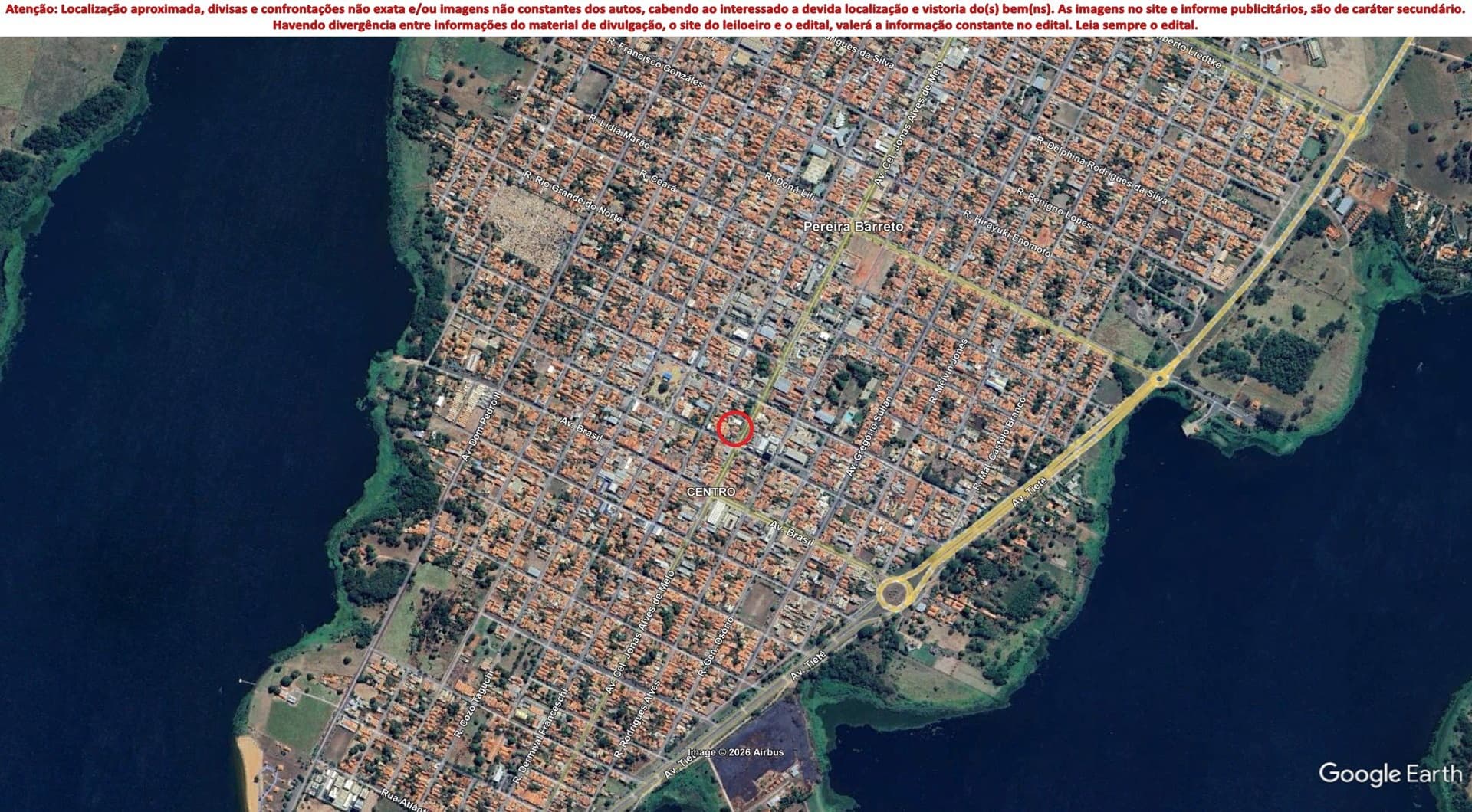 Terreno de 176m² em Leilão — Avenida Jonas Alves de Mello, 1535, Vila Municipal, Pereira Barreto