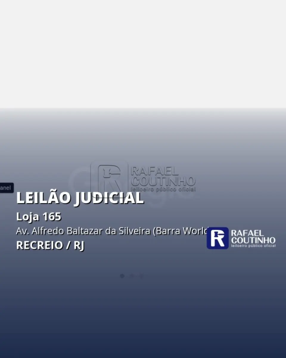 Comercial em leilão extrajudicial em Recreio dos Bandeirantes, Rio de Janeiro — Av. Alfredo Baltazar da Silveira, nº 203-B