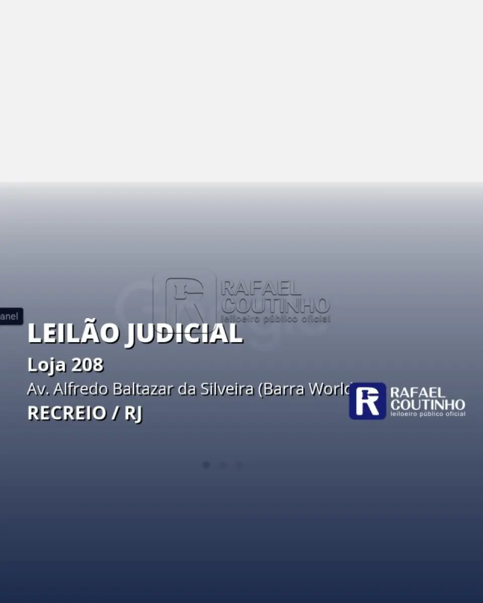 Comercial em leilão extrajudicial em Recreio dos Bandeirantes, Rio de Janeiro — Av. Alfredo Baltazar da Silveira, nº 203-B